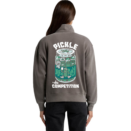 Women's Pickle The Competition Premium Faded Half-Zip Sweatshirt